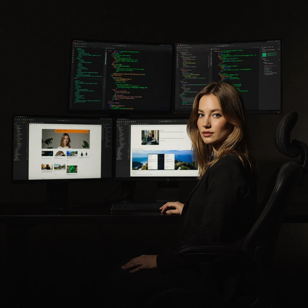 Webdesign & E-Commerce – Ailine bei der Arbeit