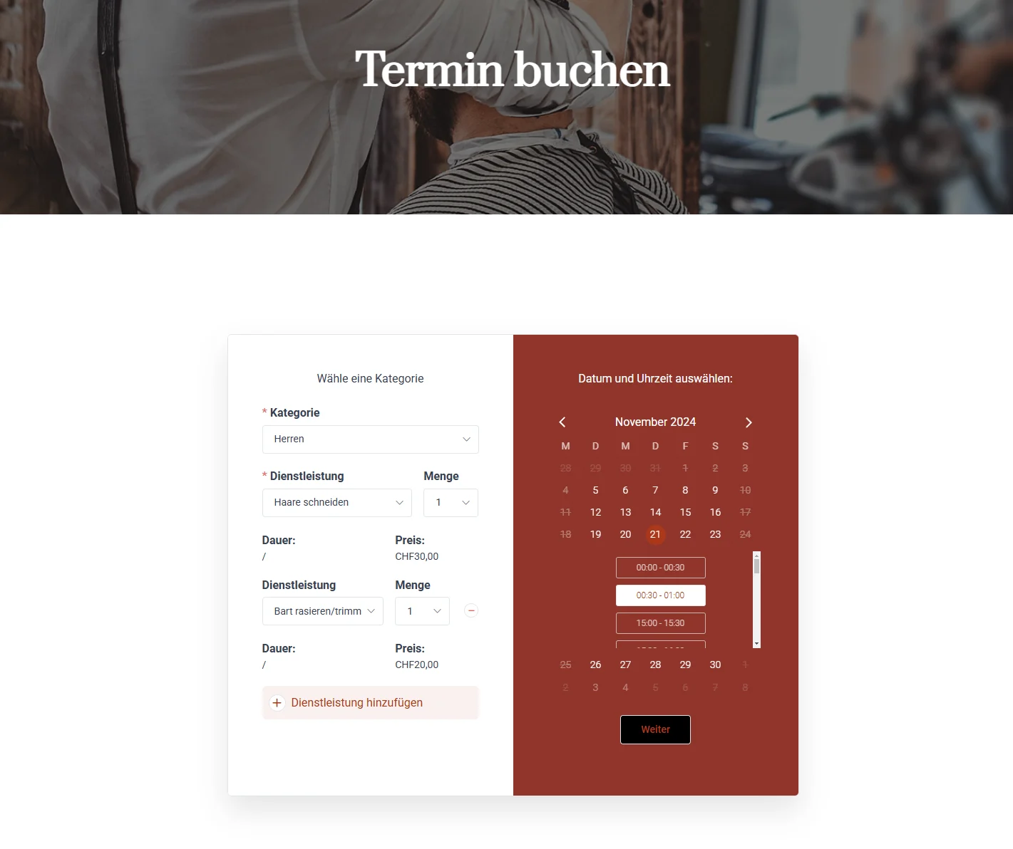 Coiffeur Blitz Termin-Automatisierung