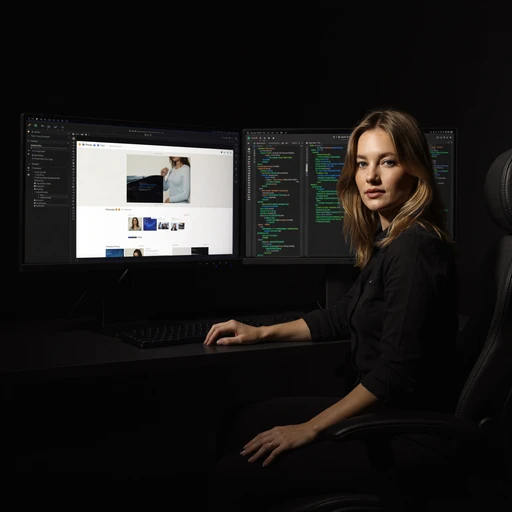 Webdesign & E-Commerce – Ailine bei der Arbeit